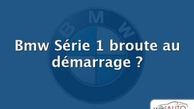 Bmw Série 1 broute au démarrage ?