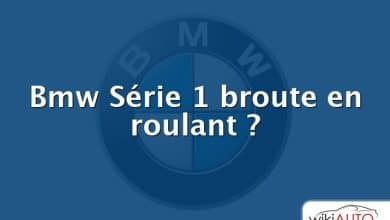 Bmw Série 1 broute en roulant ?