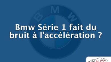 Bmw Série 1 fait du bruit à l’accélération ?