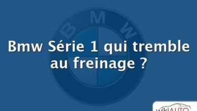 Bmw Série 1 qui tremble au freinage ?