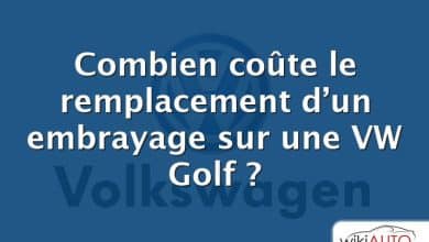 Combien coûte le remplacement d’un embrayage sur une VW Golf ?