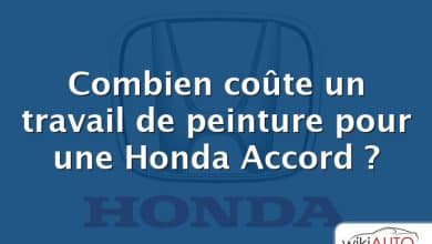 Combien coûte un travail de peinture pour une Honda Accord ?