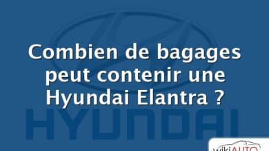 Combien de bagages peut contenir une Hyundai Elantra ?
