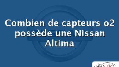 Combien de capteurs o2 possède une Nissan Altima