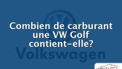 Combien de carburant une VW Golf contient-elle?