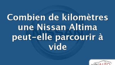 Combien de kilomètres une Nissan Altima peut-elle parcourir à vide