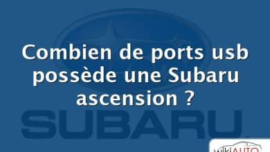 Combien de ports usb possède une Subaru ascension ?