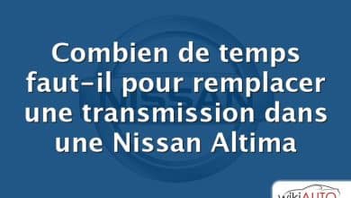 Combien de temps faut-il pour remplacer une transmission dans une Nissan Altima