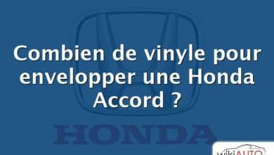 Combien de vinyle pour envelopper une Honda Accord ?