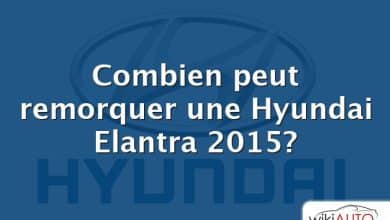 Combien peut remorquer une Hyundai Elantra 2015?