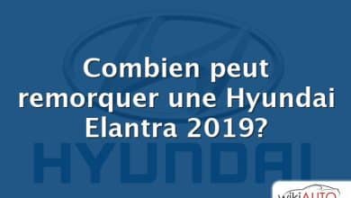 Combien peut remorquer une Hyundai Elantra 2019?