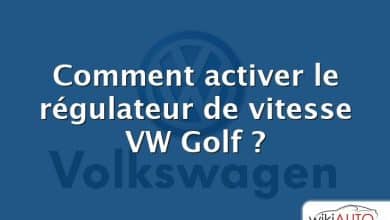 Comment activer le régulateur de vitesse VW Golf ?