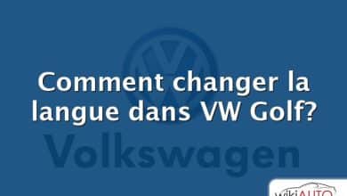 Comment changer la langue dans VW Golf?