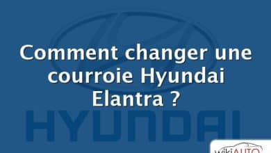 Comment changer une courroie Hyundai Elantra ?