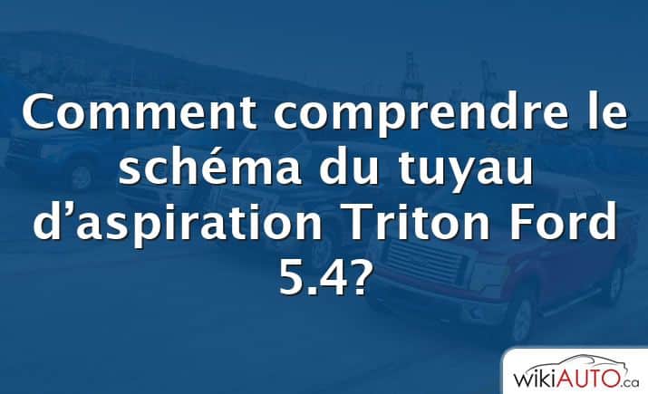 Comment comprendre le schéma du tuyau d’aspiration Triton Ford 5.4?