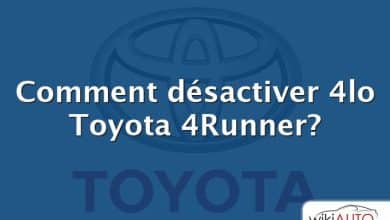 Comment désactiver 4lo Toyota 4Runner?