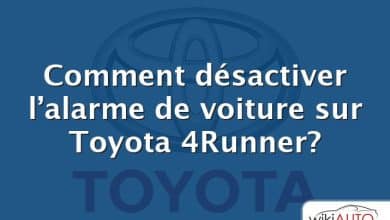 Comment désactiver l’alarme de voiture sur Toyota 4Runner?