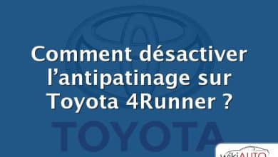 Comment désactiver l’antipatinage sur Toyota 4Runner ?