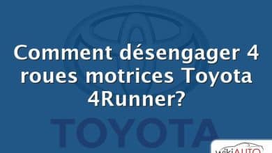 Comment désengager 4 roues motrices Toyota 4Runner?