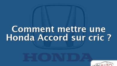 Comment mettre une Honda Accord sur cric ?