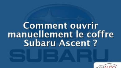 Comment ouvrir manuellement le coffre Subaru Ascent ?