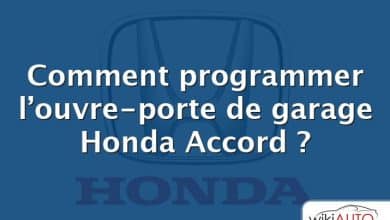 Comment programmer l’ouvre-porte de garage Honda Accord ?
