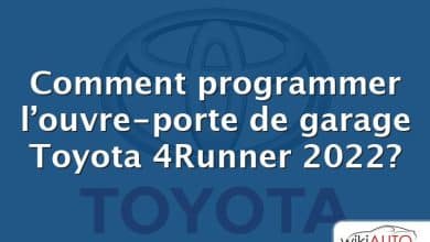 Comment programmer l’ouvre-porte de garage Toyota 4Runner 2022?