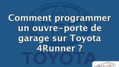 Comment programmer un ouvre-porte de garage sur Toyota 4Runner ?