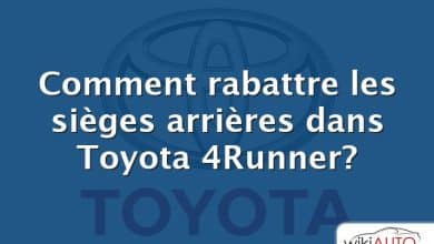 Comment rabattre les sièges arrières dans Toyota 4Runner?