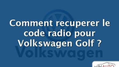 Comment recuperer le code radio pour Volkswagen Golf ?