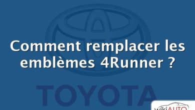 Comment remplacer les emblèmes 4Runner ?