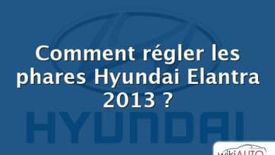 Comment régler les phares Hyundai Elantra 2013 ?