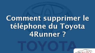 Comment supprimer le téléphone du Toyota 4Runner ?