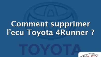 Comment supprimer l’ecu Toyota 4Runner ?
