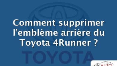 Comment supprimer l’emblème arrière du Toyota 4Runner ?