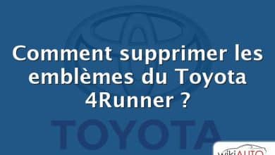 Comment supprimer les emblèmes du Toyota 4Runner ?
