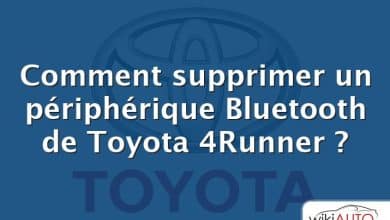Comment supprimer un périphérique Bluetooth de Toyota 4Runner ?