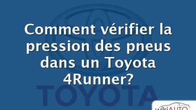 Comment vérifier la pression des pneus dans un Toyota 4Runner?