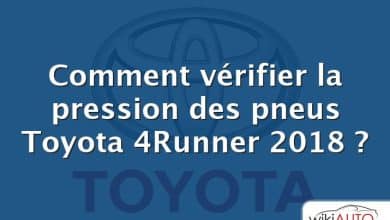 Comment vérifier la pression des pneus Toyota 4Runner 2018 ?