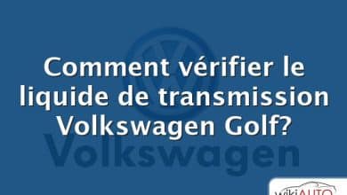 Comment vérifier le liquide de transmission Volkswagen Golf?