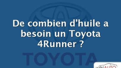 De combien d’huile a besoin un Toyota 4Runner ?