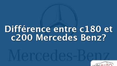 Différence entre c180 et c200 Mercedes Benz?