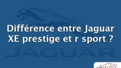 Différence entre Jaguar XE prestige et r sport ?
