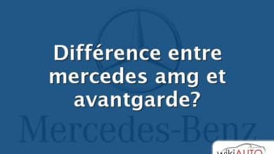 Différence entre mercedes amg et avantgarde?