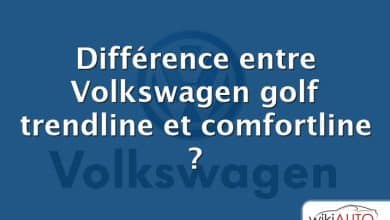Différence entre Volkswagen golf trendline et comfortline ?