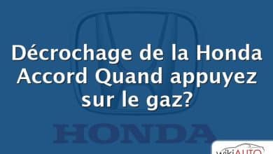 Décrochage de la Honda Accord Quand appuyez sur le gaz?