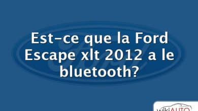 Est-ce que la Ford Escape xlt 2012 a le bluetooth?