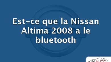 Est-ce que la Nissan Altima 2008 a le bluetooth