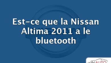 Est-ce que la Nissan Altima 2011 a le bluetooth