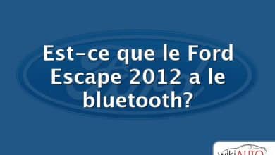 Est-ce que le Ford Escape 2012 a le bluetooth?